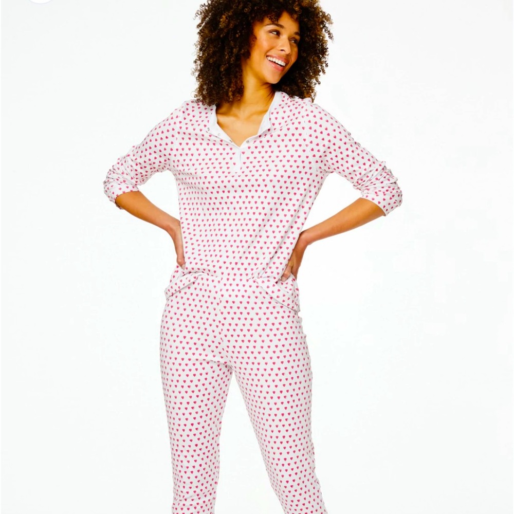 Roller Rabbit Pink Heart Pajamas Size M. NWOT